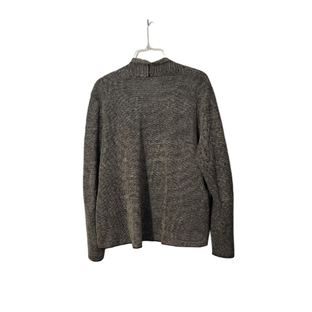 Eileen Fisher  Women's L Open-Front Cardigan 100% Organic Linen  Black - Picture 2 of 9